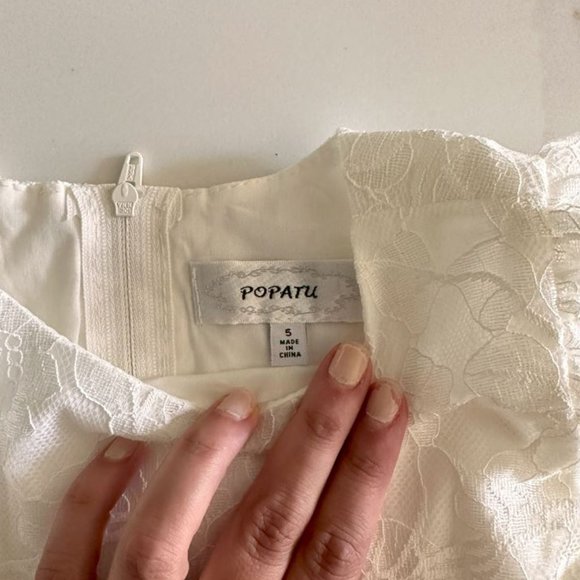 POPATU - Kids' Flutter Sleeve Lace Dress - Picture 5 of 6